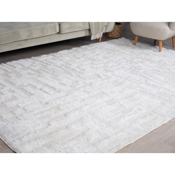 Bella Odelia 80 x 150 cm Zymta Winter Carpet - Ecru / Cream