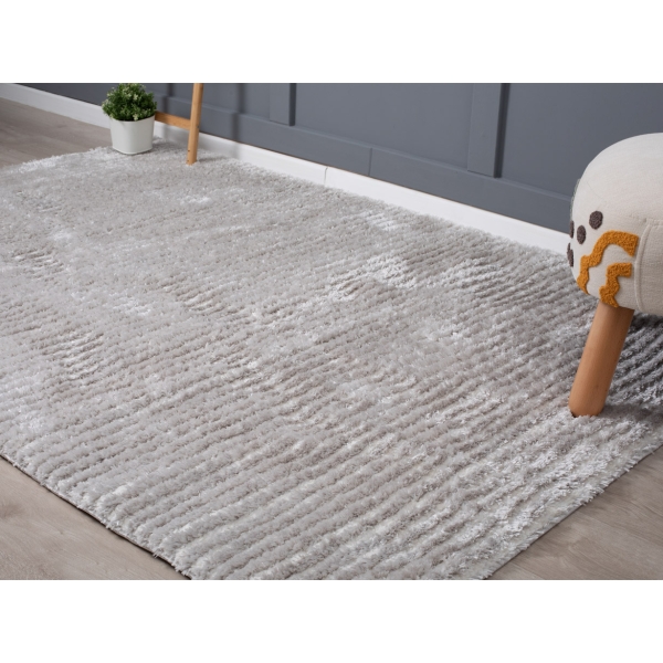 Bella Stripes 200 x 300 cm Zymta Winter Carpet - Cream / Light Grey