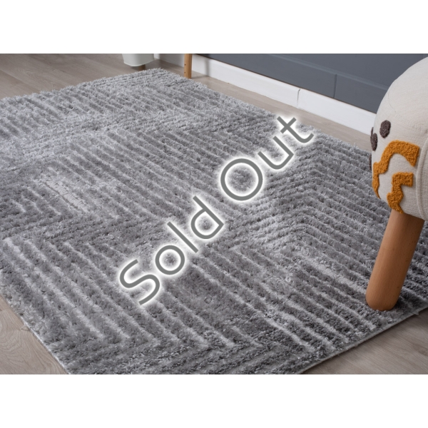 Bella Illusion 120 x 180 cm Zymta Winter Carpet - Grey / Light Grey