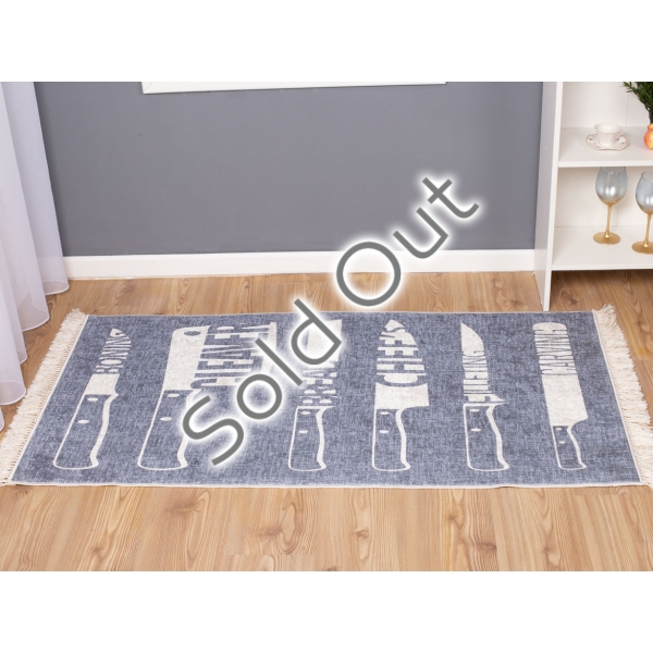 Palermo Carpet Design Decorative Chef Bread 160 x 230 cm - Grey / Dark Grey / Off White