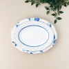 53 Pieces Olympos Bone Dinner Set - White / Navy Blue