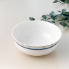 53 Pieces Olympos Bone Dinner Set - White / Navy Blue