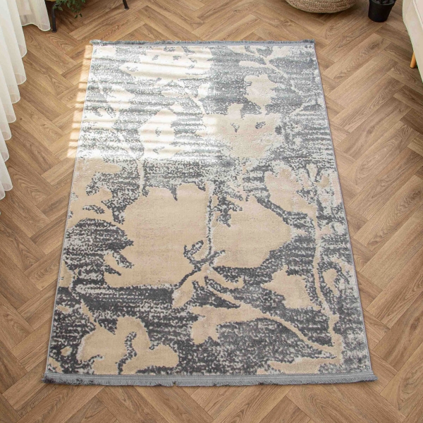 Paris Livik 80 x 150 cm Zymta Winter Carpet - Grey / Beige