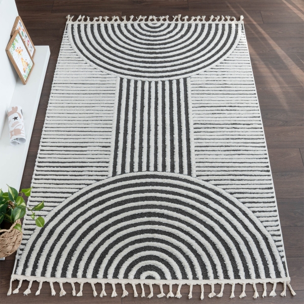 Katy Hypnotism 150 x 230 cm Zymta Winter Carpet - Anthracite / Cream