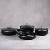 12 Pieces Motto Cookware Set - Black