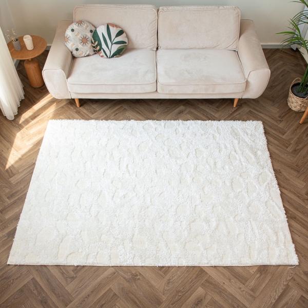 Bella Spots 80 x 150 cm Zymta Winter Carpet - Cream / Ecru