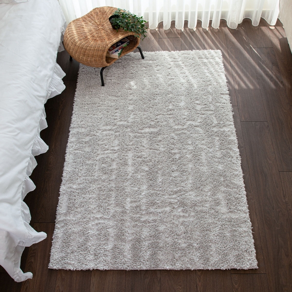 Bella Mondo 120 x 180 cm Zymta Winter Carpet - Light Grey / Grey