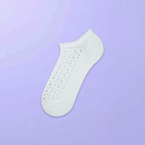 1 Pair Net Women Sneaker Socks  ( 36 - 40 ) - White