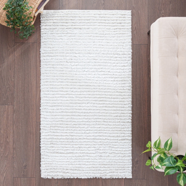 Bella Stripes 120 x 180 cm Zymta Winter Carpet - Mink / Cream