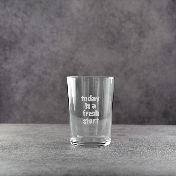 Fresh Start Glass Soft Drink Cup 510 ml - White