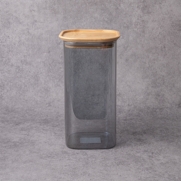 Nathan Colored Glass Storage Container 1.5 L - Anthracite