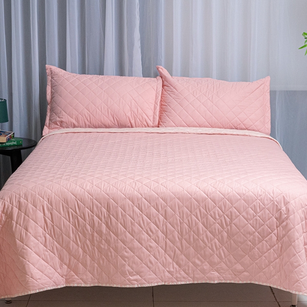 2 Pieces Istanbul Single Bedspread Set 180 x 230 cm - Pink