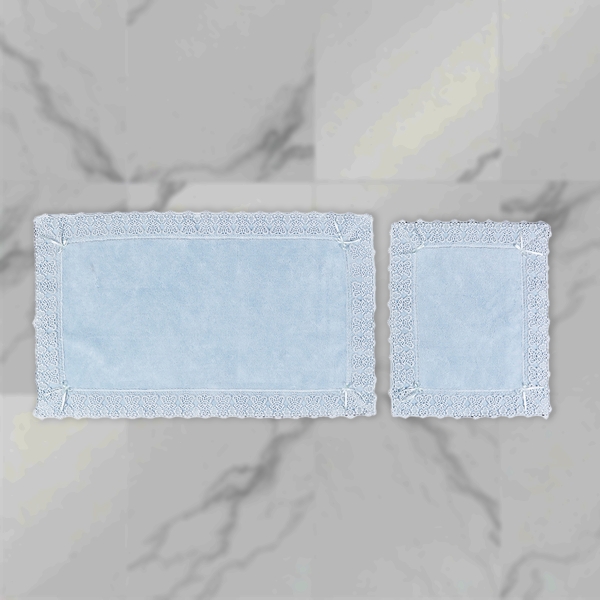 2 Piece Valeria Bath Mat Set 60 x 100 / 50 x 60 Cm - Tiffany