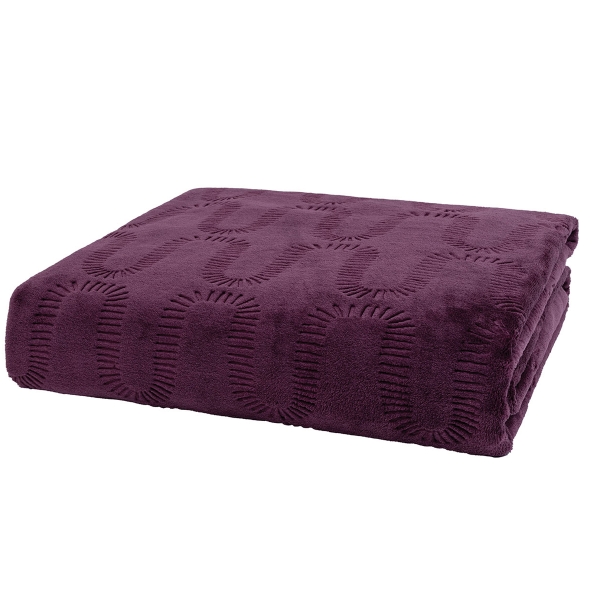 Tricia Emboss Double Blanket 200 x 220 cm - Cherry