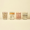 4 Pieces Indian Beverage Glass Cup Set 510 ml - Multicolor