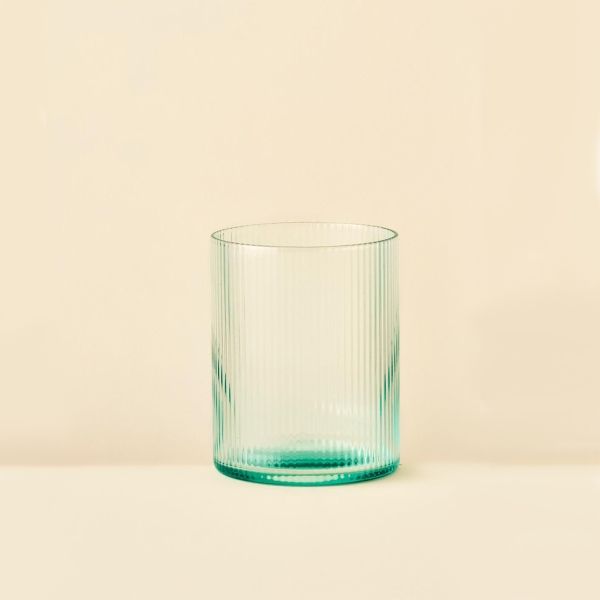 Stripe Glass Cup 390 ml - Green