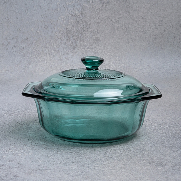 Dragon Kitchen Oven Dish with Lid 20 x 18 x 12 cm - Teal Green