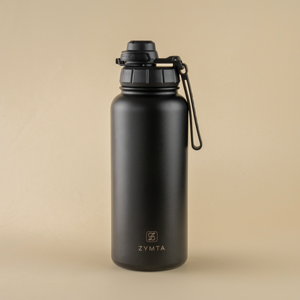 Sport Insulated Stainless Steel Vacuum Bottle 1000 ML - Black