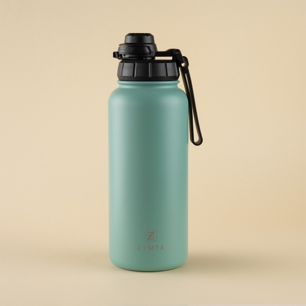 Sport Insulated Stainless Steel Vacuum Bottle 1000 ML - Green