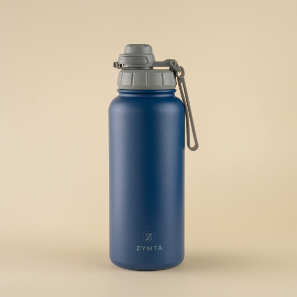 Sport Insulated Stainless Steel Vacuum Bottle 1000 ML - Navy Blue