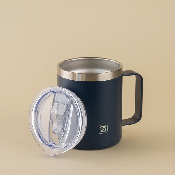 SipSmart Stainless Steel Mug With Lid And Straw 350 ml - Navy Blue