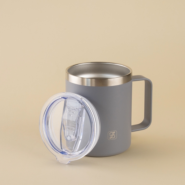 SipSmart Stainless Steel Mug With Lid And Straw 350 ml - Grey