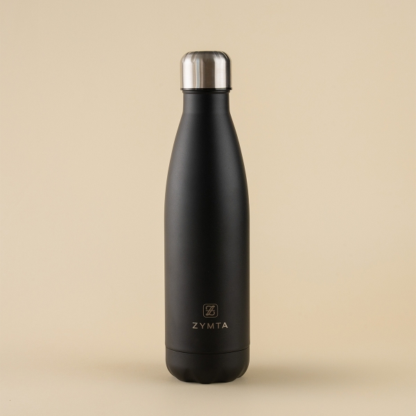 500 ML Water Insulated 304 Stainless Steel Cold & Hot Bottle - Black