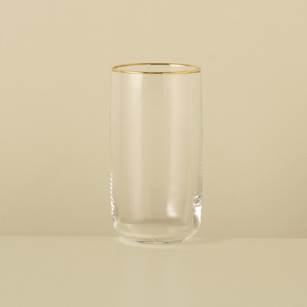 Premium Soft Drink Glass Cup 365 ml - Gold