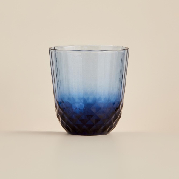 Colore Cut Glass Cup 320 ml - Blue