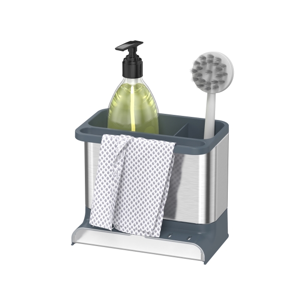 Kitchen Sink Caddy - 18 x 11.4 x 15.4 cm - Silver / Grey