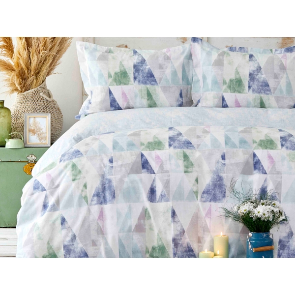 2 Pieces Colorido baby Bedspread Set 170 x 115 cm - Lilac / Green