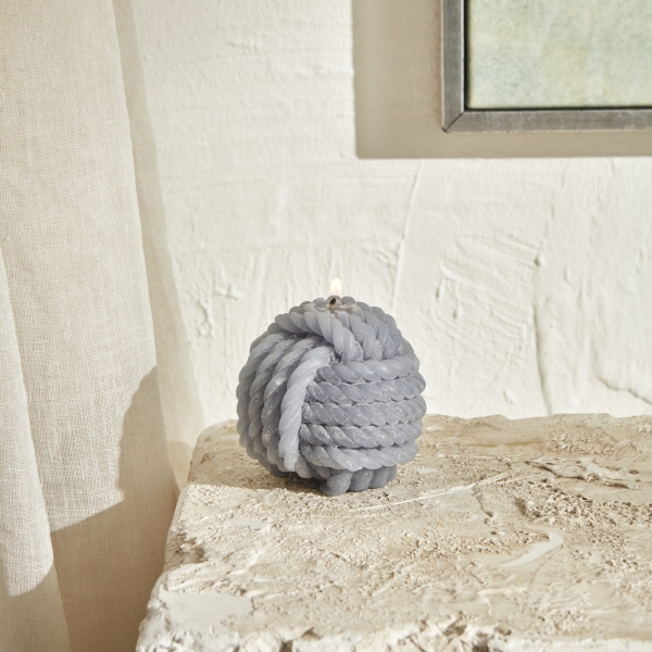 Rope Candle 6 cm - Grey