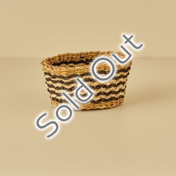 Terrace Wicker Basket 26 x 20 x 12 cm - Dark Beige / Brown