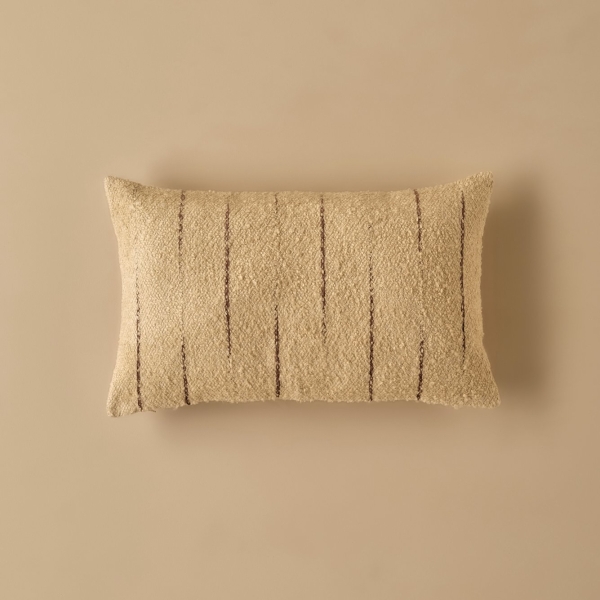Wool Throw Pillow Cover 35 x 50 cm - Beige
