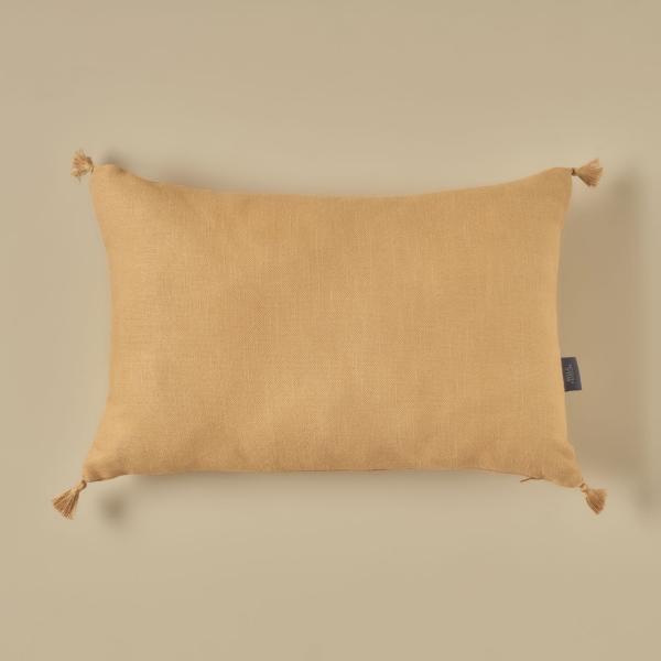 Toffee Tasseled Throw Pillow Cover 35 x 50 cm - Light Brown