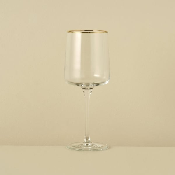 6 Pieces Premium Glass Cup 320 ml - Gold
