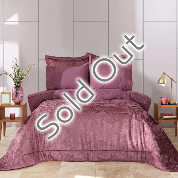 7 Pieces Victoria Dowry Set 200 x 220 cm - Plum