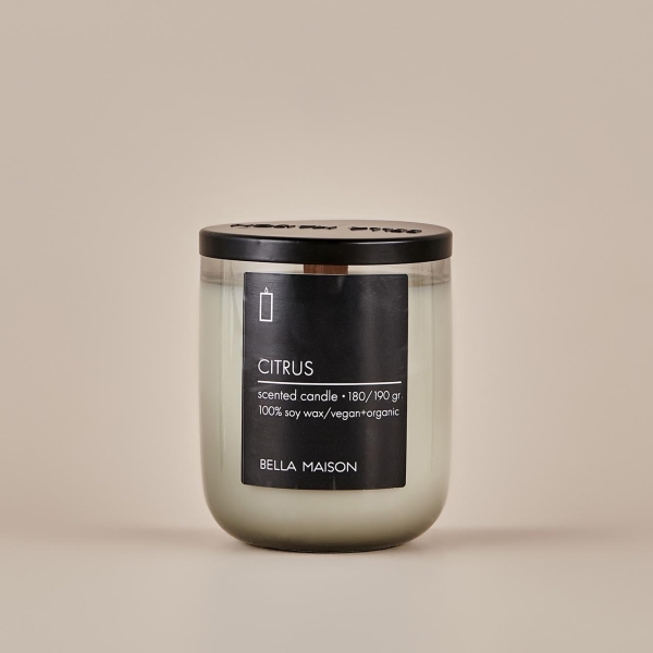 Citrus Soy Wax Candle 180 gr - Grey