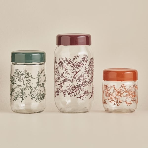 3 Pieces Charming Jar Set 1000 ml / 600 ml / 425 ml - Multicolor