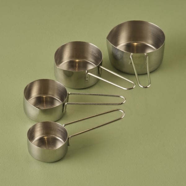4 Pieces Vave Steel Measuring Cup Set - Grey
