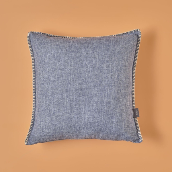 Luna Shepherd Stitched Throw Pillow Cover 45 x 45 cm - Blue 