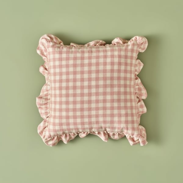 Pavia Frilly Throw Pillow Cover 45 x 45 cm - Plum