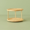 2 Layers Double Wooden Presentation Stand 30 x 20 cm - Beige