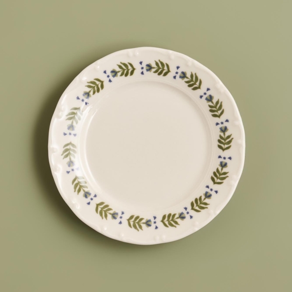 6 Pieces Alessa Porcelain Cake Plate  20 cm - Blue / Green / White