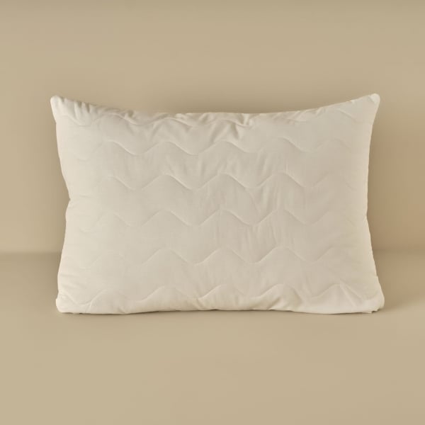 Quilted Cotton Pillowcase 50 x 70 cm - White