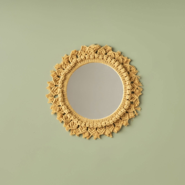 Erno Decorative Mirror 40 x 40 cm - Yellow