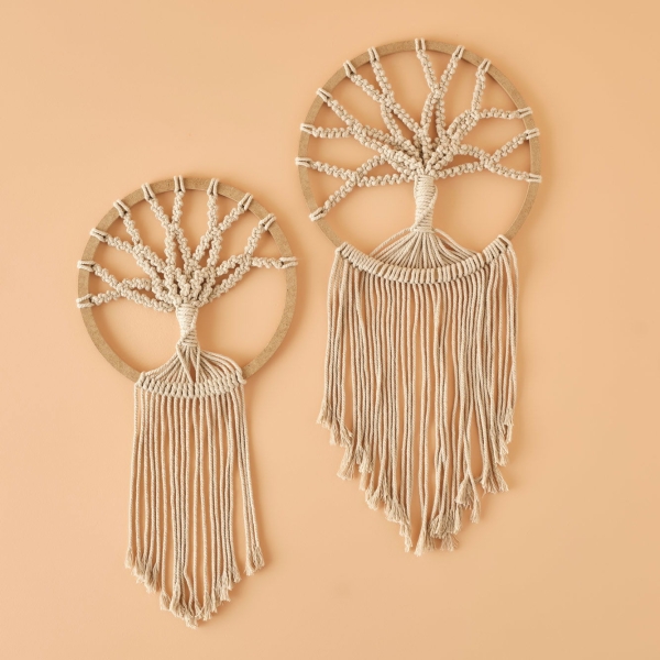 2 Pieces Lady Wall Decoration - Beige