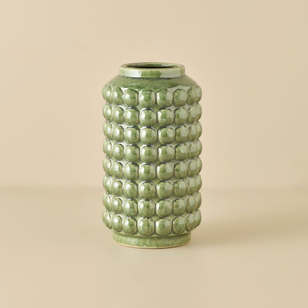 Cielo Stoneware Vase 15 x 27 cm - Green