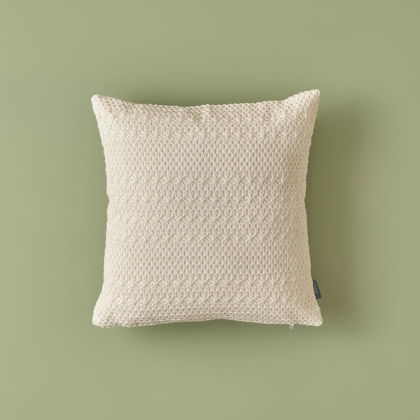 Stella Polyester Filled Cushion 43 x 43 cm - Cream