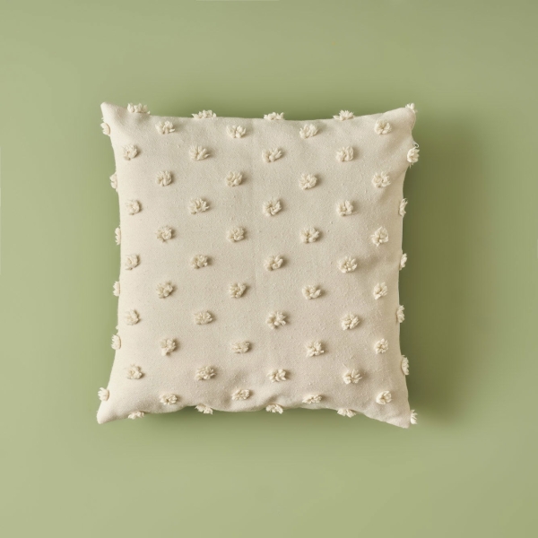 Maroc Cotton Filled Cushion 43 x 43 cm - White